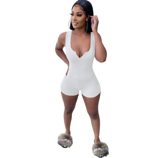 Summer Ribbed Knitted Playsuit - Slayed by Meme