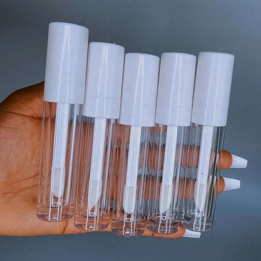 White empty lipgloss tubes - Slayed by Meme